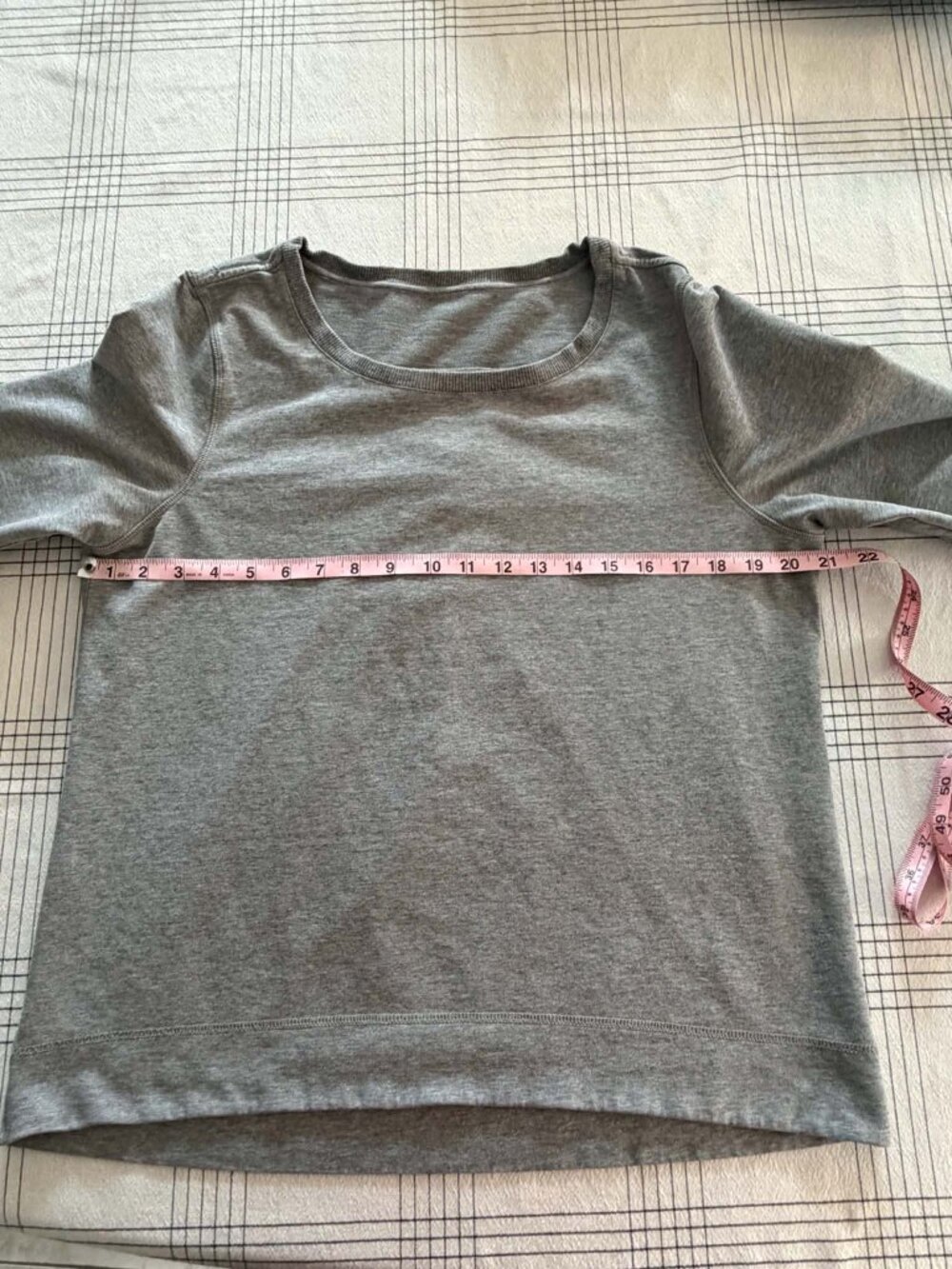 Lululemon Modal Pleated Back Long Sleeve Shirt Grey 8 - Picture 2 of 6